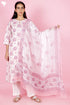 Bizzy Lizzy Kurta And Pant Set With Kota Dupatta In Block Print